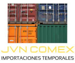 Logotipo JVN Comex importaciones temporales